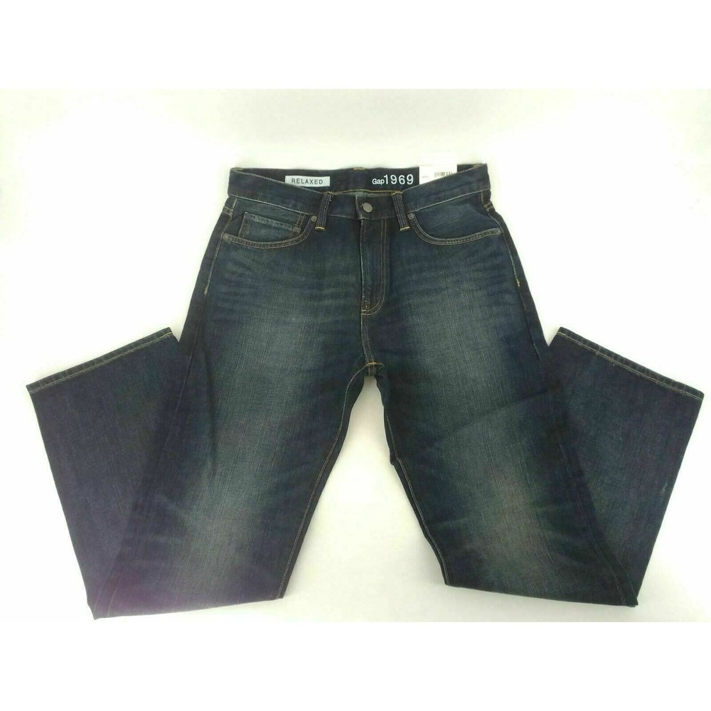GAP 1969 JEANS MENS RELAXED SIZE 31X30 ZIP FLY NEW WITH TAGS